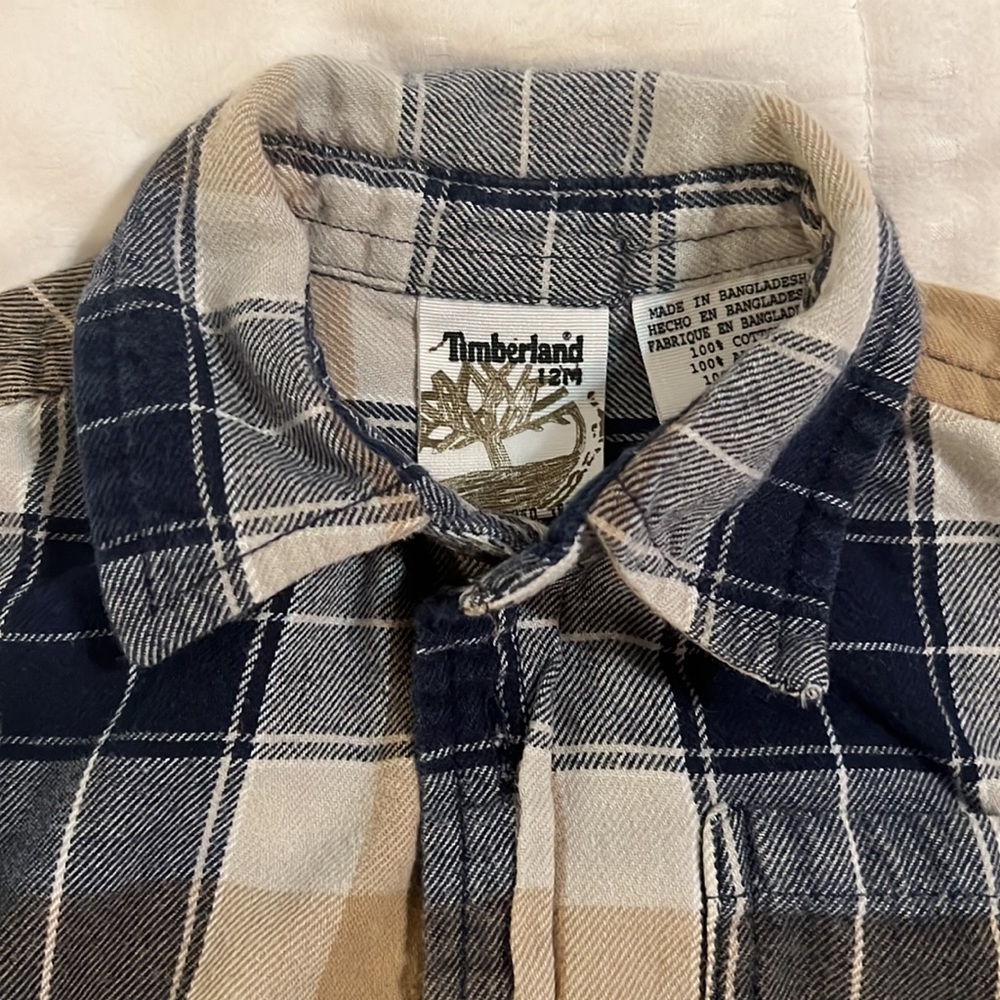 Timberland Flannel 12 month - Picture 2 of 4